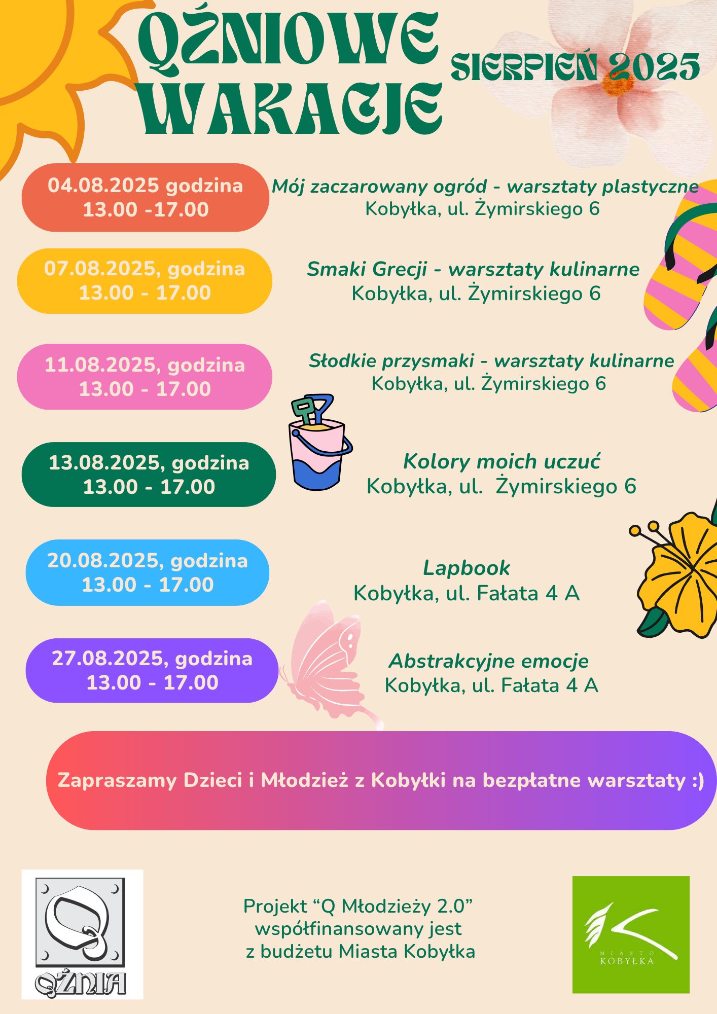 Na plakacie widzimy informacje dotyczące wydarzeń